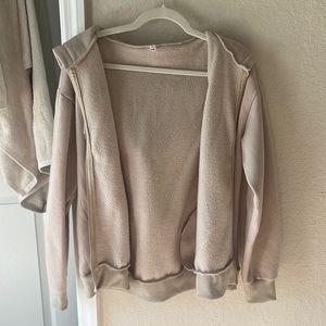 Women’s Oversized Khaki Hoodie Jacket